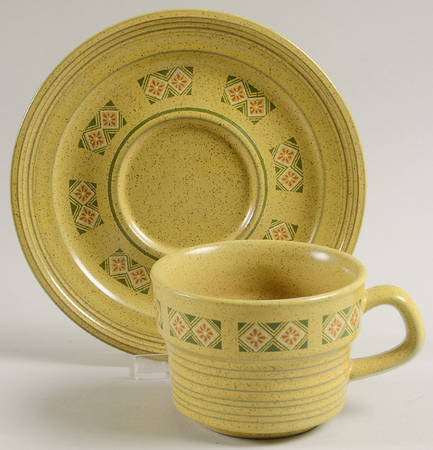 Hopi Flat Cup & Saucer Set by Mikasa