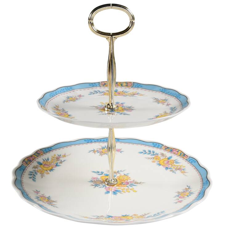 Hospitality 6 5/8"-10"  2 Tiered Serving Tray (Dp, Sp) HC