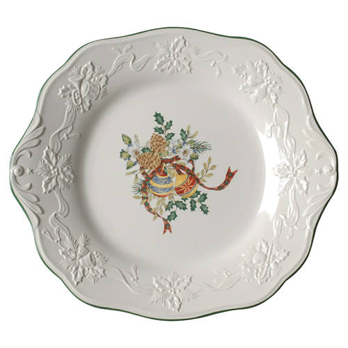 Holiday Season Square Handled Cake Plate