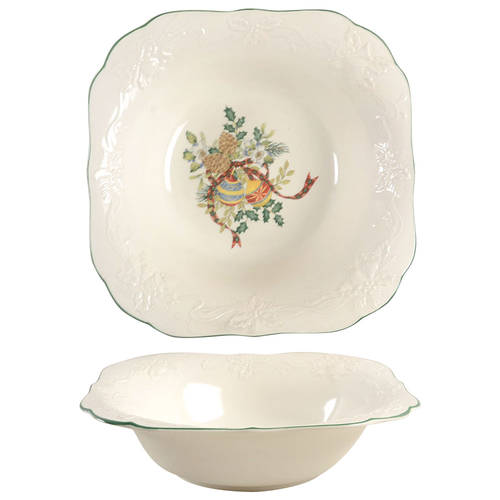 Holiday Season 9" Square Vegetable Bowl