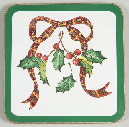 Holiday Season Cork Back Square Coaster