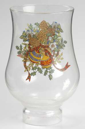 Holiday Season Globe for Glassware Hurricane Lamp