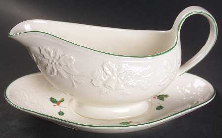 Holiday Season Gravy Boat & Underplate