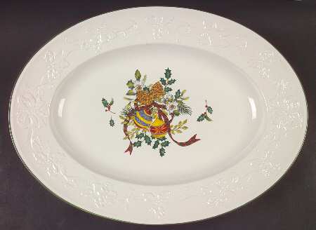 Holiday Season 15" Oval Serving Platter