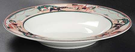 The Hunt Large Rim Soup Bowl