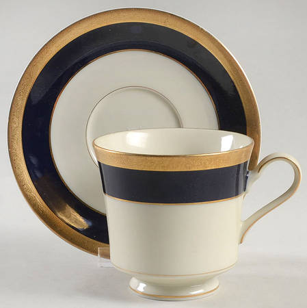 Imperial Blue Footed Cup & Saucer Set