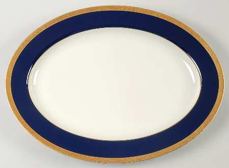 Imperial Blue 14" Oval Serving Platter