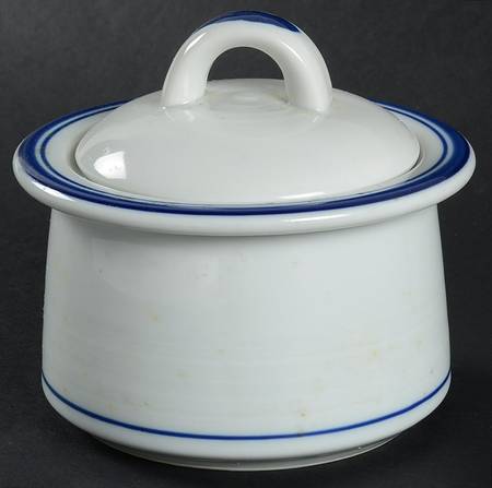 I'M Blue Sugar Bowl & Lid