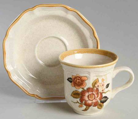 Imperial Garden Flat Cup & Saucer Set