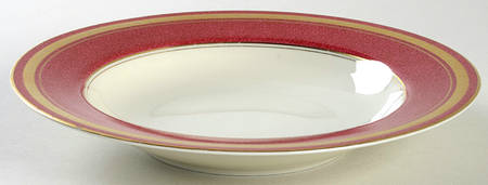 Imperial Garnet Rim Soup Bowl