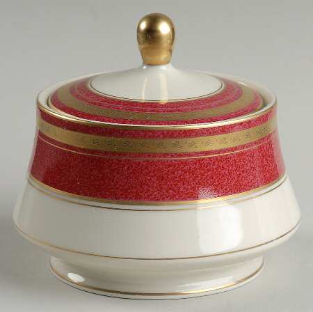 Imperial Garnet Sugar Bowl & Lid
