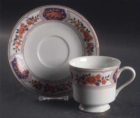 Imperial Peony Footed Cup & Saucer Set