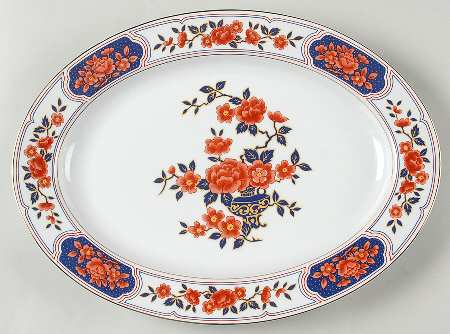 Imperial Peony 14" Oval Serving Platter