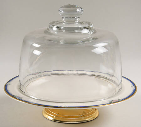 Imperial Rose 6 1/2"-7 1/2" Footed Cheese Plate w/ Glass Dome HC