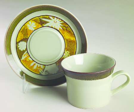 Indian Summer Flat Cup & Saucer Set
