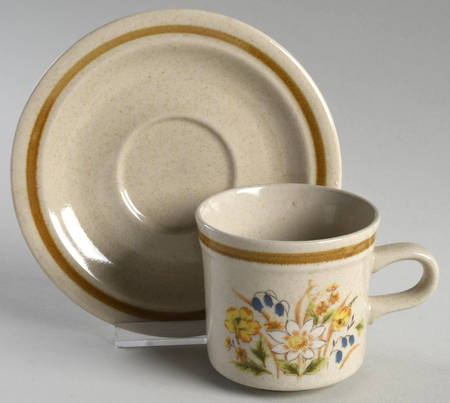 Indian Summer Flat Cup & Saucer Set