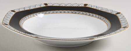 Interlude Black Rim Soup Bowl