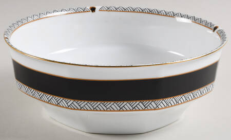 Interlude Black 8" Round Vegetable Bowl