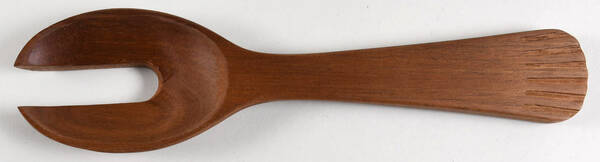 Italian Countryside (Stoneware) Solid Wood Salad Serving Fork