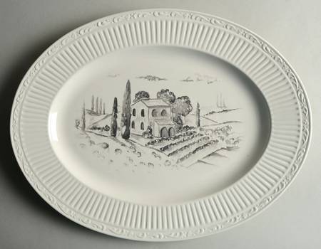 Italian Countryside (Stoneware) 15" Oval Serving Platter