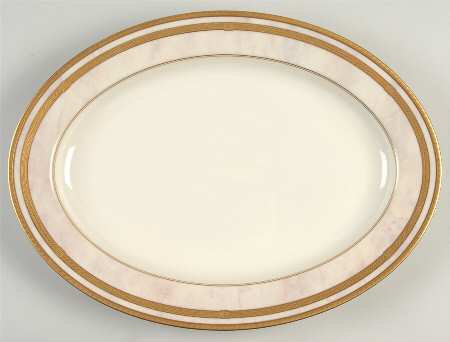 Ivory Florentine 14" Oval Serving Platter