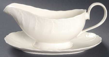 Ivory Tower Gravy Boat & Underplate
