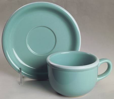 Jade Chiffon Flat Cup & Saucer Set