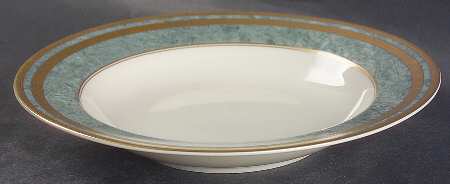 Jade Florentine Rim Soup Bowl
