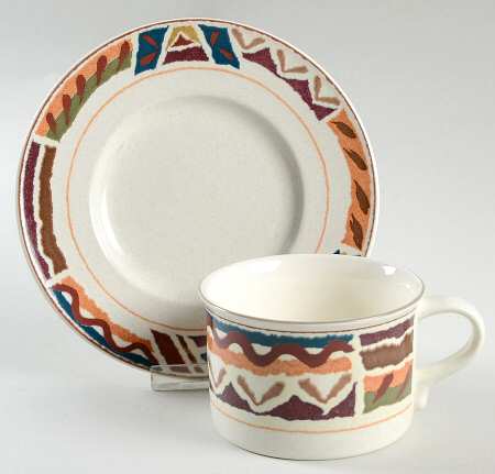 Jamboree Flat Cup & Saucer Set