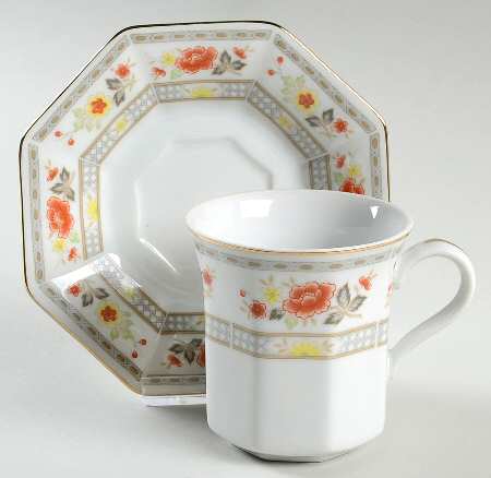 Jardin Flat Cup & Saucer Set