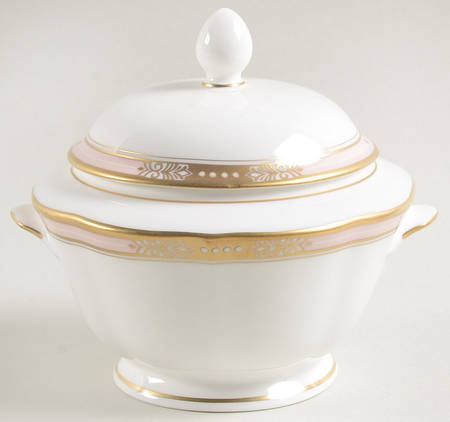 Jeweltone Peach Sugar Bowl & Lid