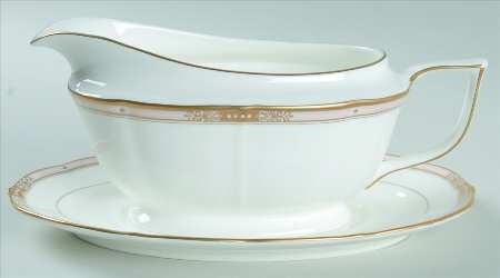 Jeweltone Peach Gravy Boat & Underplate