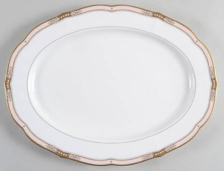 Jeweltone Peach 14" Oval Serving Platter