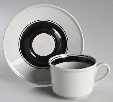 Jet Set Flat Cup & Saucer Set