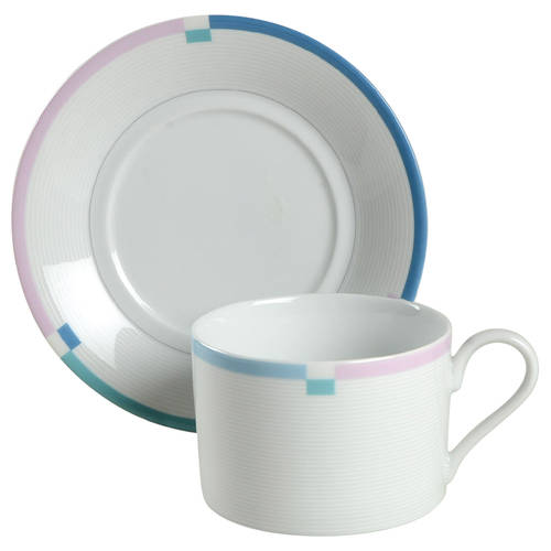 Jet Set Flat Cup & Saucer Set