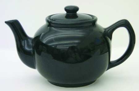 Jet Black Teapot & Lid