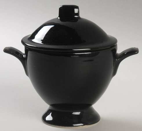 Jet Black Sugar Bowl & Lid