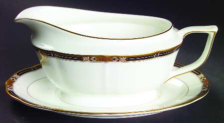Jeweltone Black Gravy Boat & Underplate