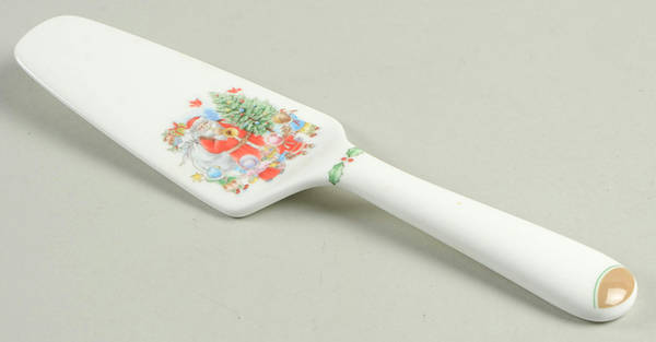 Jolly St. Nick Solid Ceramic Pie/Cake Server
