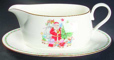 Jolly St. Nick Gravy Boat & Underplate