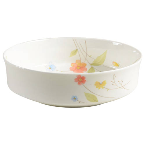 Just Flowers 9" Round Vegetable Bowl