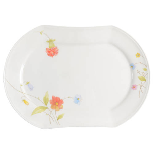 Just Flowers 13" Oval Serving Platter