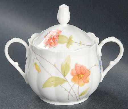 Just Flowers Sugar Bowl & Lid
