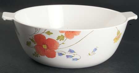 Just Flowers 2.25 Qt Round Casserole No Lid by Mikasa