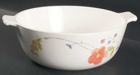 Just Flowers 1.25 Qt Round Casserole No Lid
