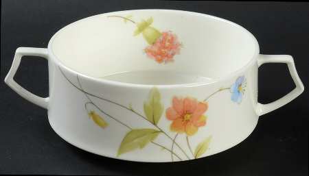 Just Flowers Flat Cream Soup Bowl
