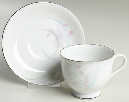 June Garden Footed Cup & Saucer Set