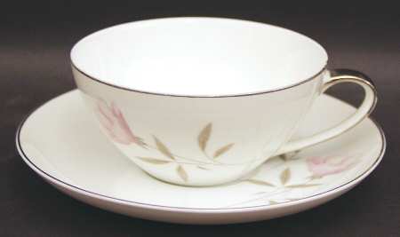 June Rose Flat Cup & Saucer Set