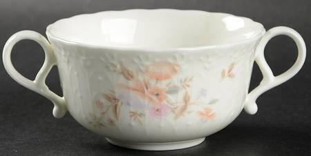 June Splendor Flat Cream Soup Bowl
