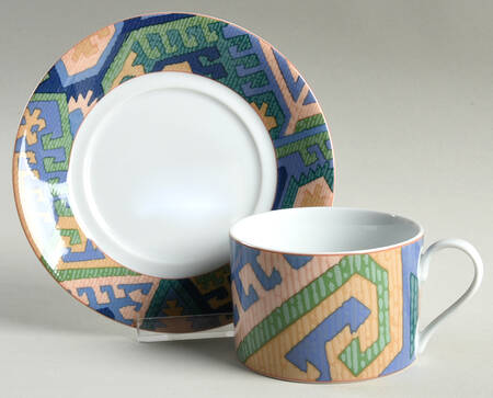 Karastan Flat Cup & Saucer Set
